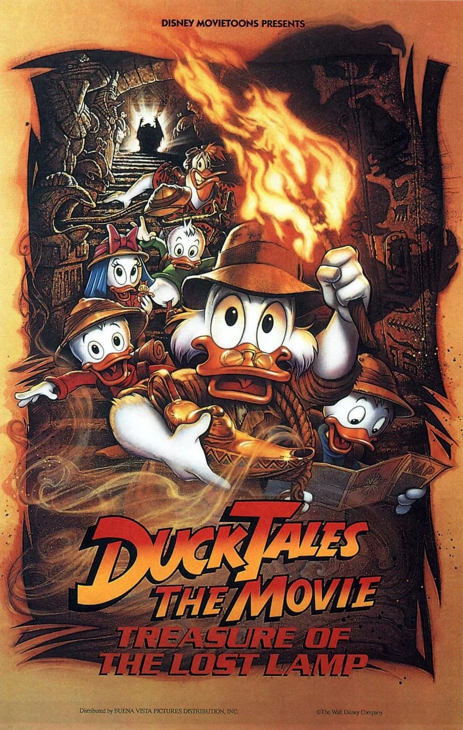 Poster of Ducktales The Movie Treasure of The Lost Lamp (1990) Dual Audio {Hindi-English}