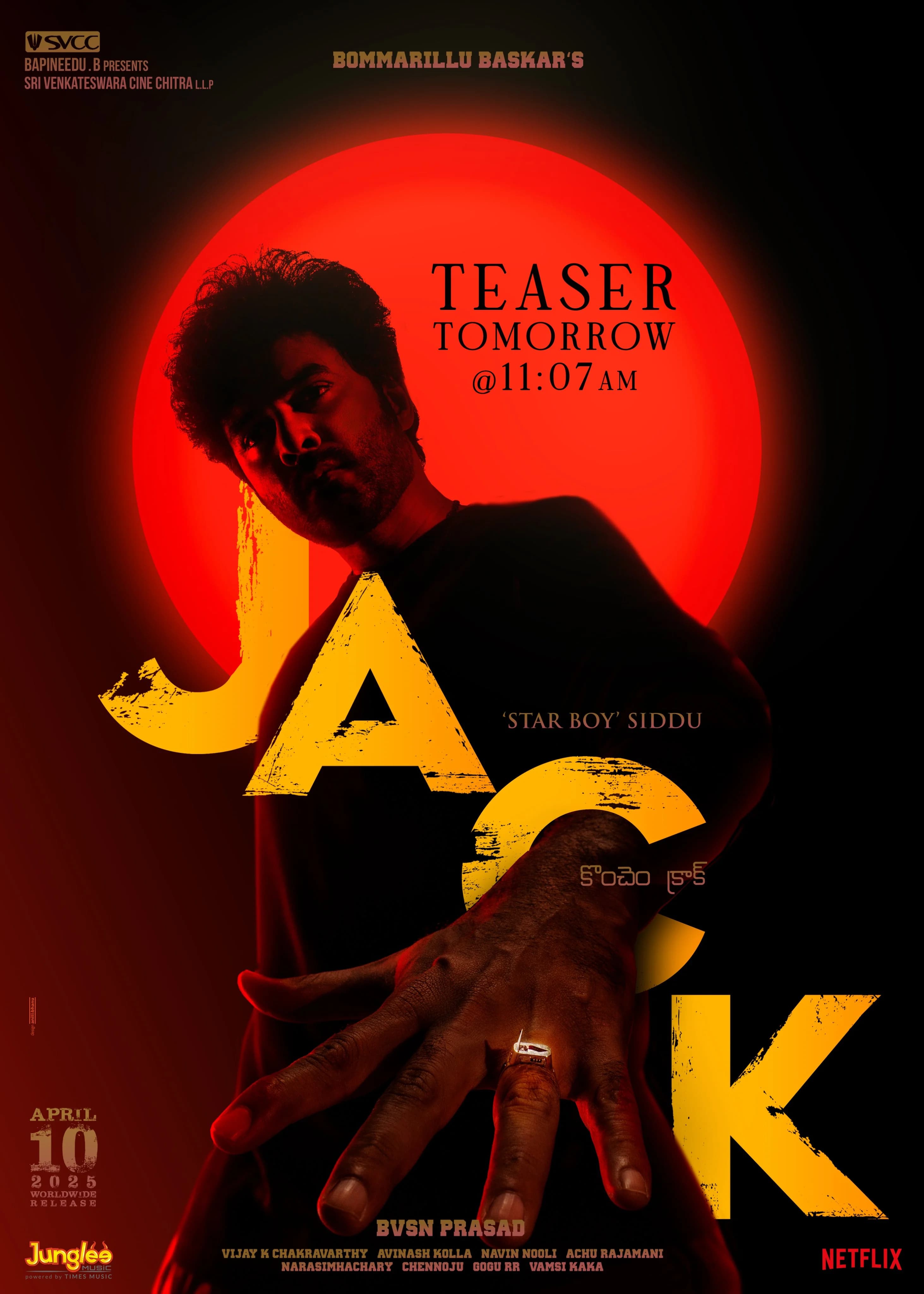 Poster of Jack (2025) ORG. DD5.1 [Hindi + Telugu]