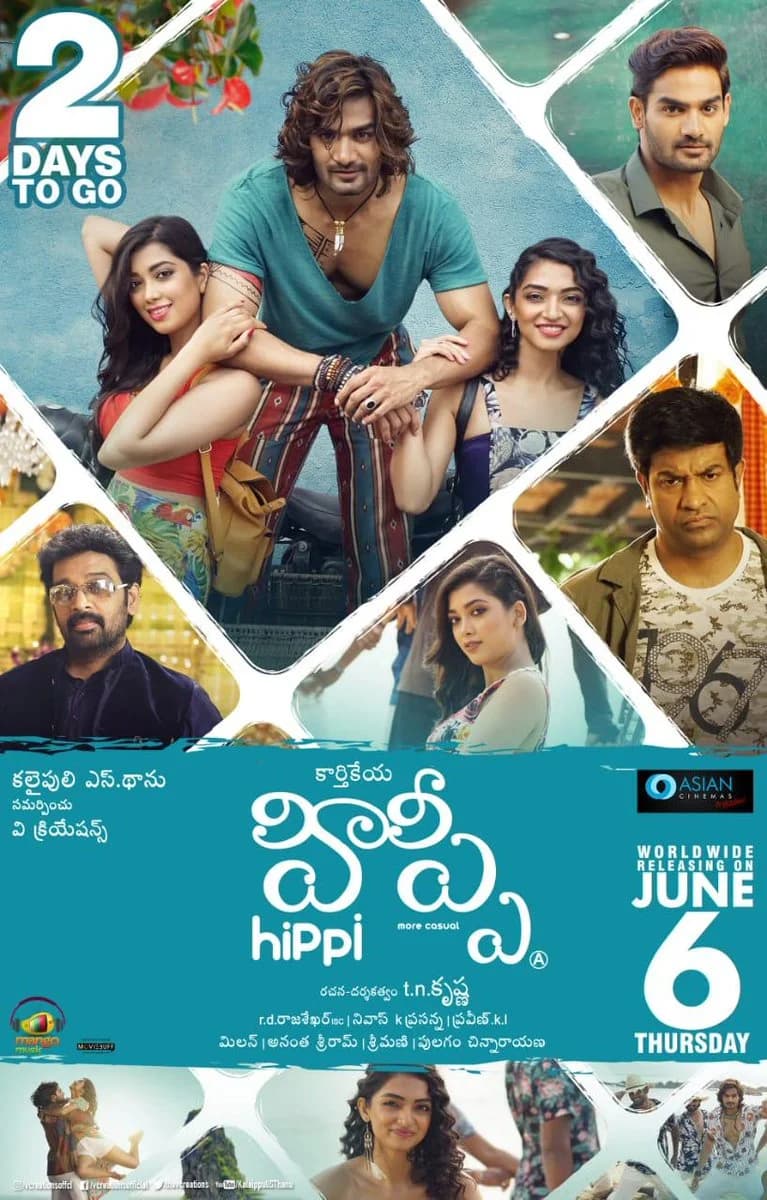 Poster of Hippi (2019) UNCUT [Hindi + Telugu] WEB-DL