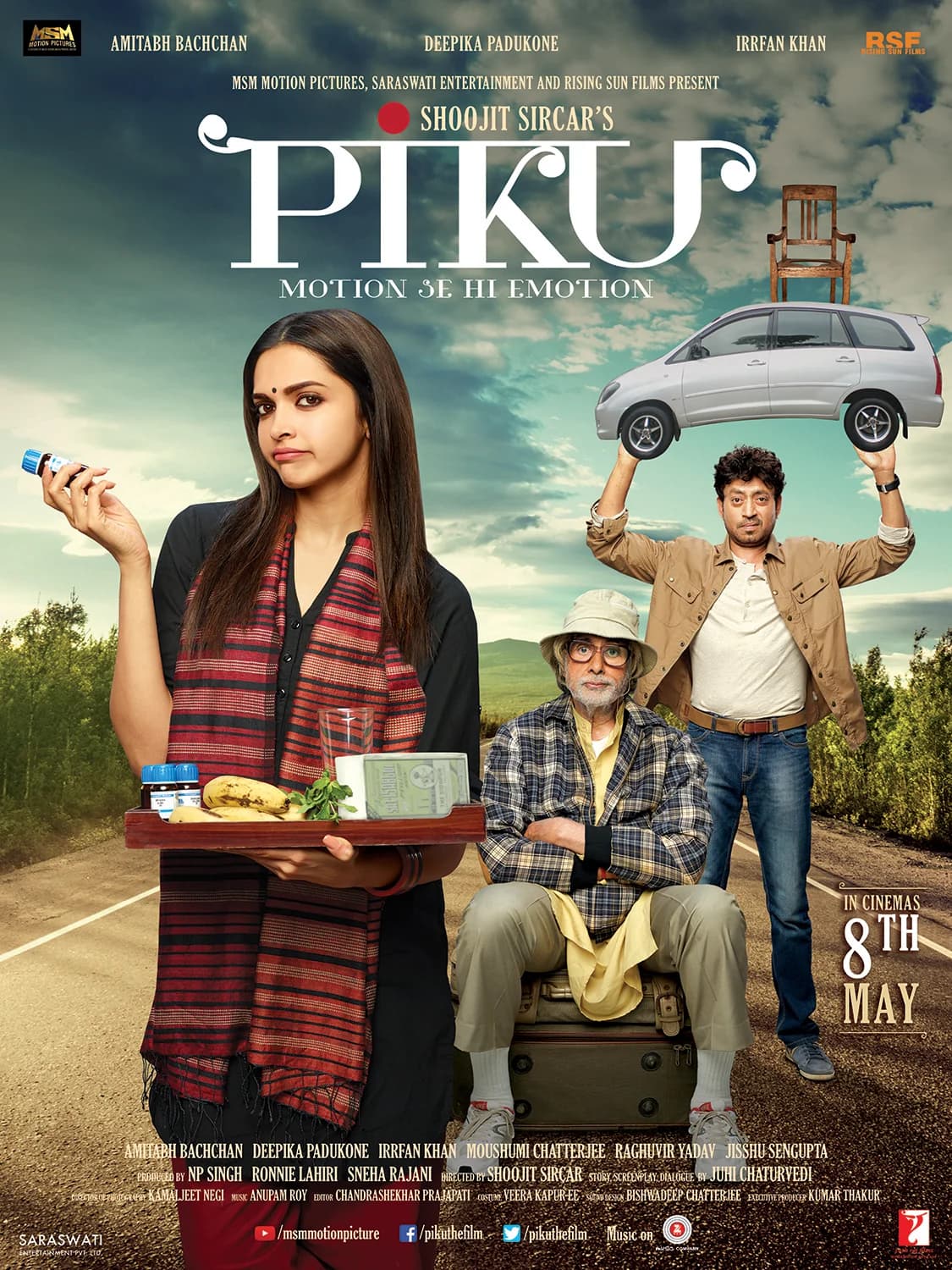 Poster of Piku (2015) BluRay Hindi Movie