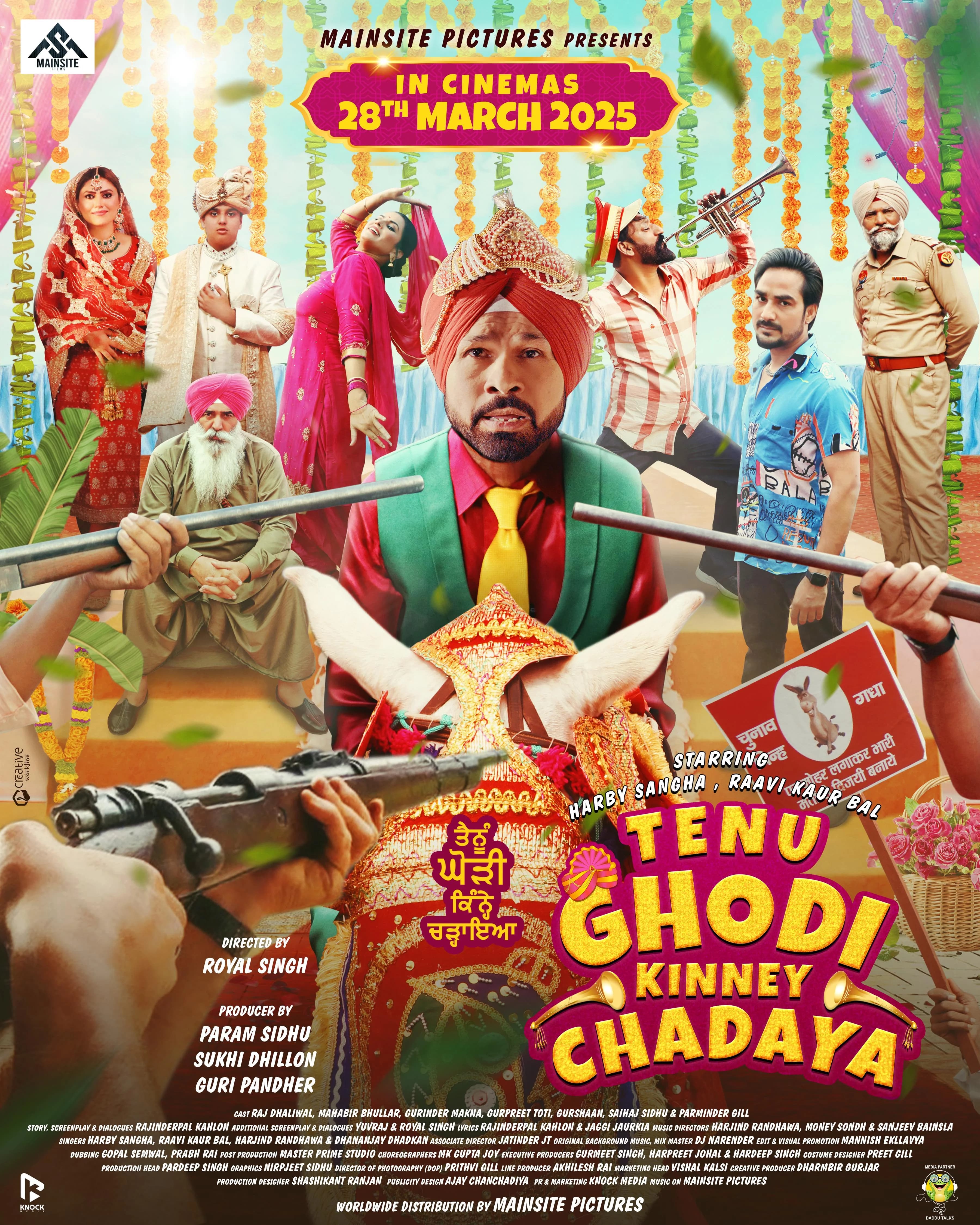 Poster of Tenu Ghodi Kinney Chadaya (2025) WEB-DL Punjabi Movie