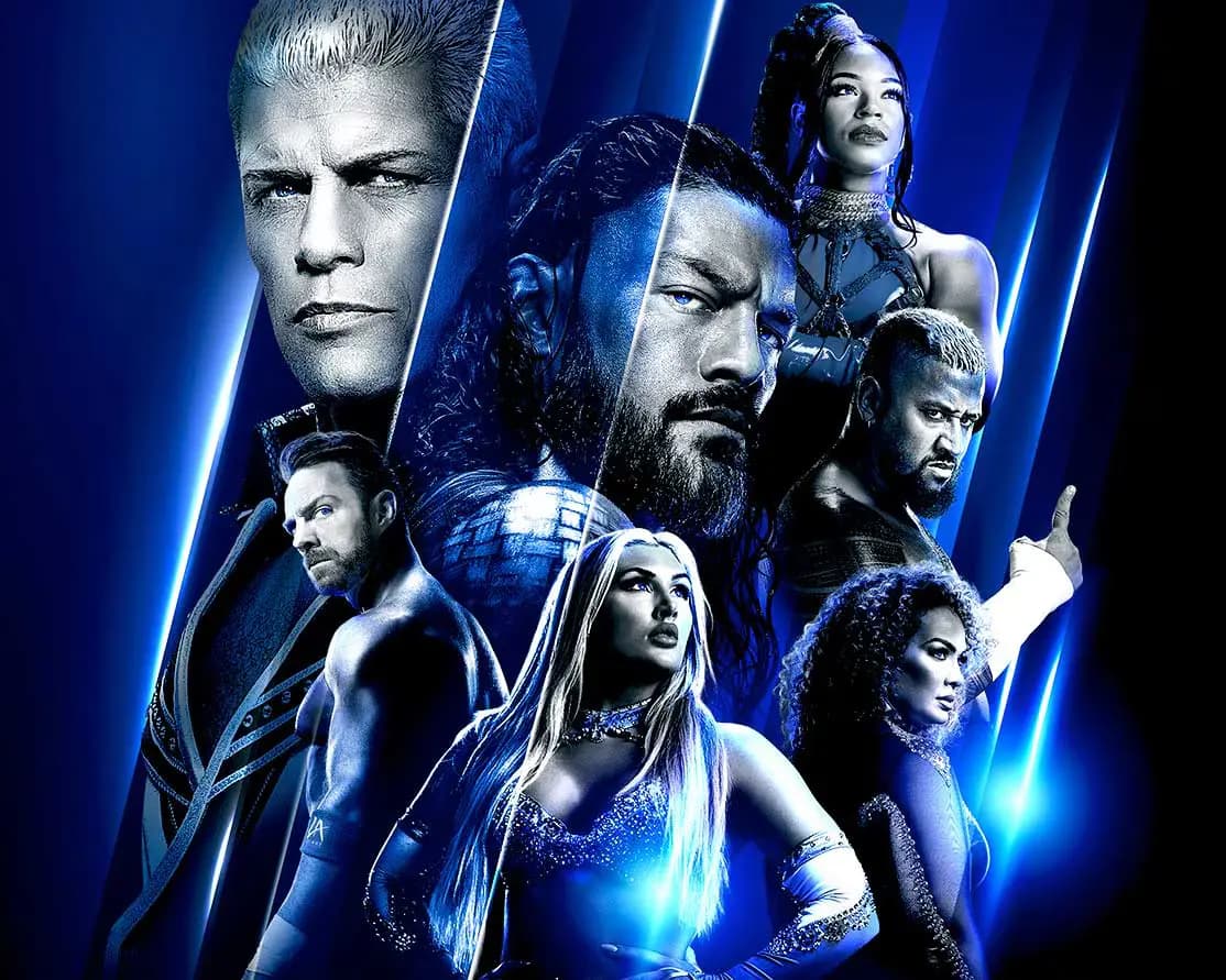 Poster of WWE Friday Night SmackDown (4th April 2025) English Full WWE Show