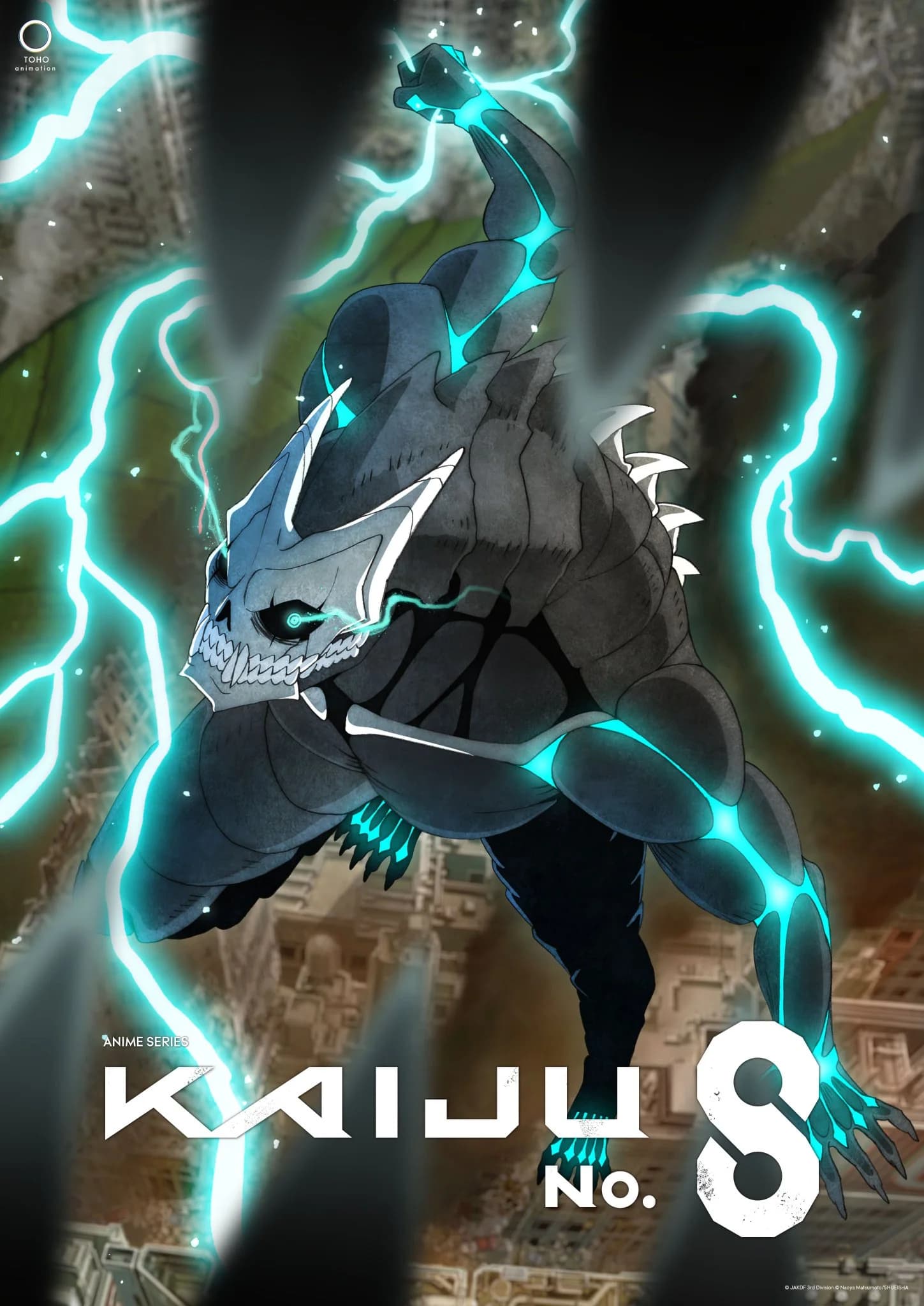 Poster of Kaiju No. 8 (2024) Season 1 [Series-Complete] MULTi-Audio {Hindi-English-Japanese}